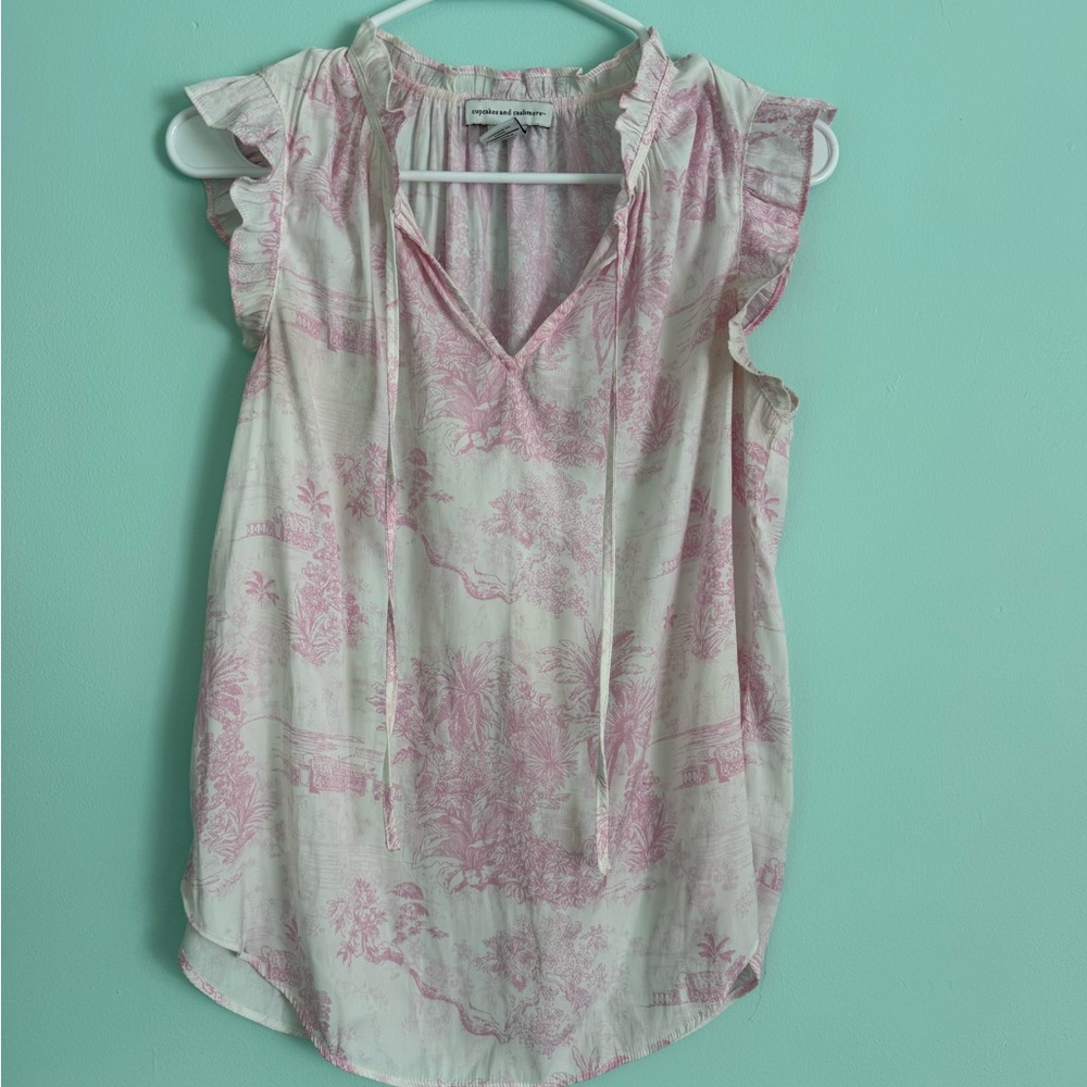 Pink Patterned Women's Top